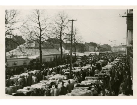 Houtem Jaarmarkt met circustent, Sint-Lievens-Houtem, 1940-1962