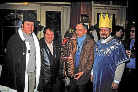 Uitreiking koningenbrood, bakkerenkaarting, Merelbeke