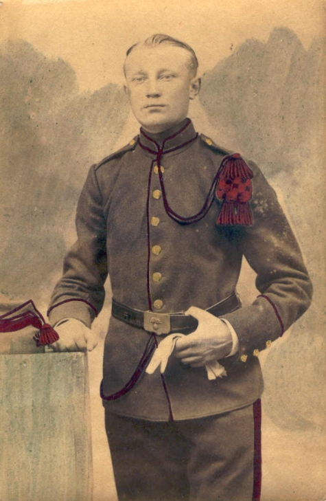 Portret van Rene Verliefde, soldaat in de Eerste Wereldoorlog