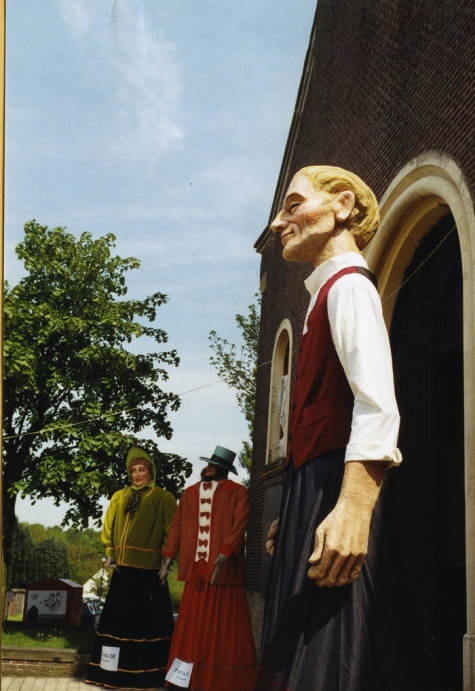 Reus De Muntenaar wordt voorgesteld aan het publiek, Merelbeke, 2001