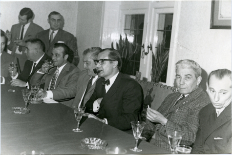 Handelsbeurs. Ontvangst op het gemeentehuis, 1970.