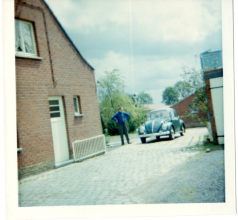 De groene Volkswagen Kever van Adrienne Spillier, Merelbeke, 1965
