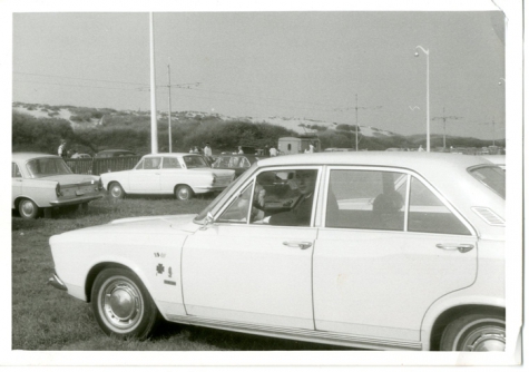 Michel Strijmeersch aan de Belgische kust, rond 1969