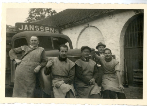 Werknemers van brouwerij Janssens, Balegem, 1952