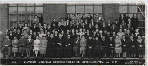Zilveren jubileumfeest Boerinnengilde, Sint-Lievens-Houtem, 1955