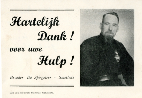 Bedanking van broeder De Spiegeleer, Vlierzele, 1955