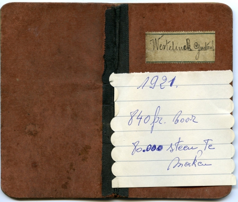 Loonboekje van steenbakker Gustave Westelinck, Merelbeke, 1921-1926