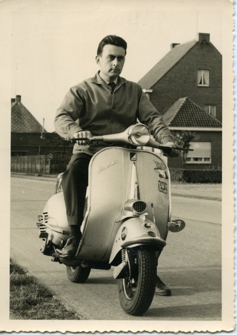 Plezierrit met de scooter, Merelbeke, 1955-1965