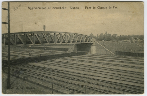 Brug over de spoorweg, Merelbeke, 1911
