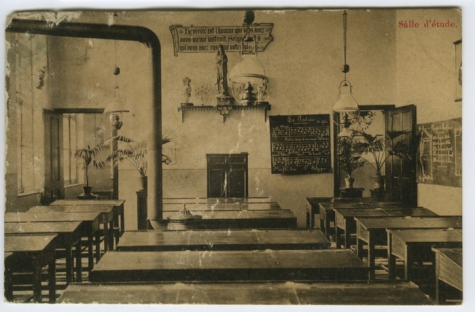 Studiezaal, Sint Franciscusinstituut, Melle, 1912 