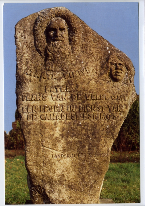 Gedenksteen, Pater Van De Velde, Landskouter (Oosterzele)