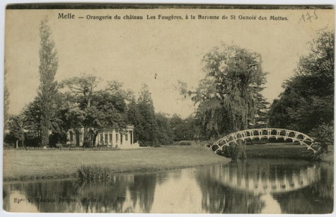Kasteel De Varens, vroeger Kasteel &quot;Les Fougères&quot;,orangerie, Melle, 1907
