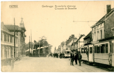 Trams van de lijn Gentbrugge-Melle, Gentbrugge.