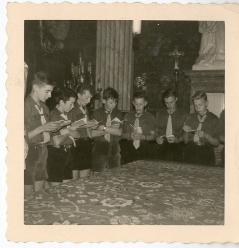 Chiro Melle, voorlezen in de kerk, Melle, 1961