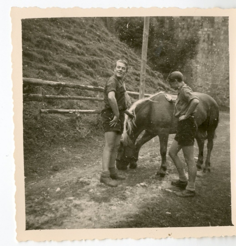 Chiro Melle, met paard, Bach, Oostenrijk, 1964