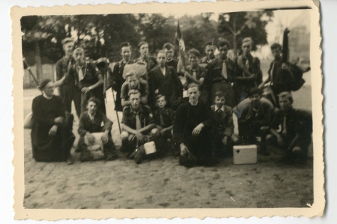 Chiro Melle, groepsfoto op kamp, 1943- 1947