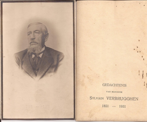 Bidprentje Sylvain Verbrugghen, Sint-Lievens-Houtem, 1931