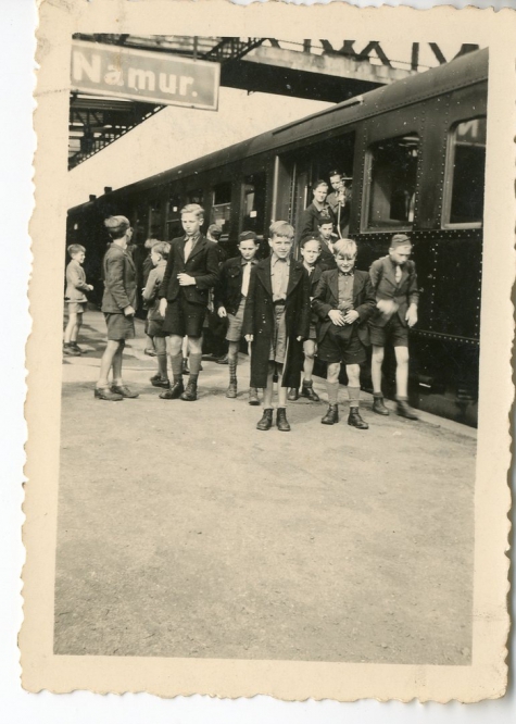 Chiro Melle, op het perron in Namen, 1946, Namen