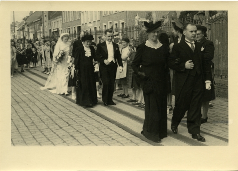 Huwelijk Michel Landuyt en Alice Dooreman, Sint-Lievens-Houtem, 1949