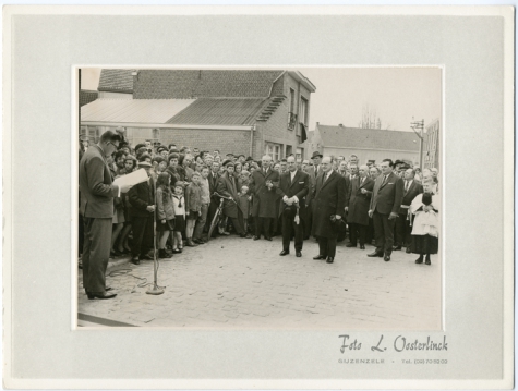 Speech op inhuldiging Groenweg, Reigerstraat, Bavegemstraat, Oosterzele, 1965