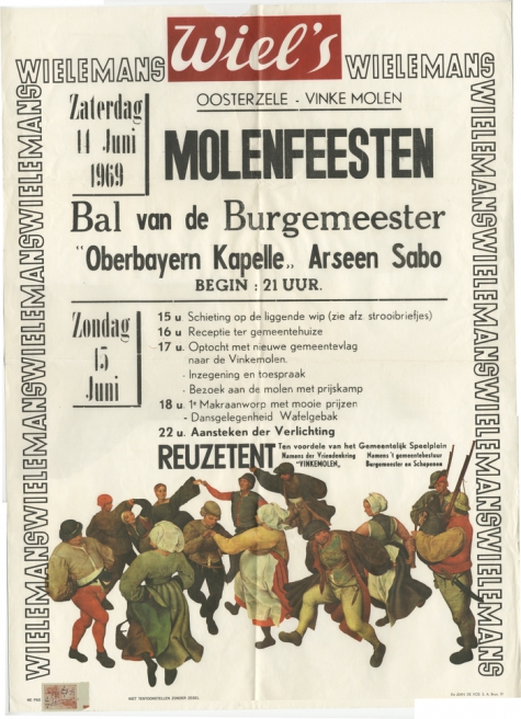 Affiche Molenfeesten, Oosterzele, 1969