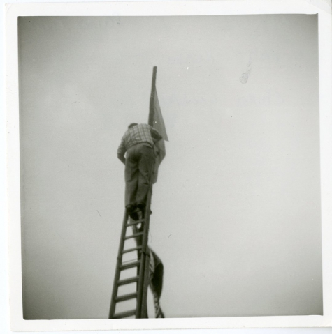 Vlag vastmaken, chiro Geertrui, Louise-Marie, 1960-1970