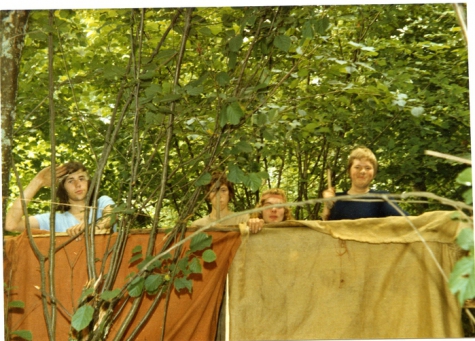 Bouw hudo op kamp, Manderfeld, 1973 