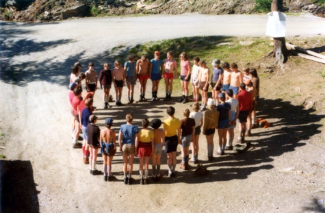 Openingsformatie op kamp in Zuid- Tirol,1977