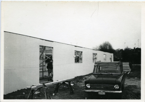Bouw meisjeslokalen chiro, Melle, jaren 1970