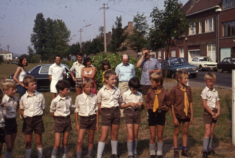 Vertrek klein kamp chiro Melle, 1972
