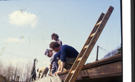 Dakwerken aan lokalen chiro Melle, 1984