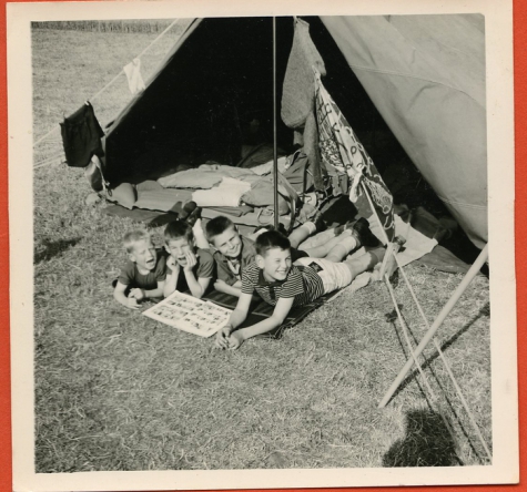Chirojongens tijdens bezoekdag, Chanly, 1967