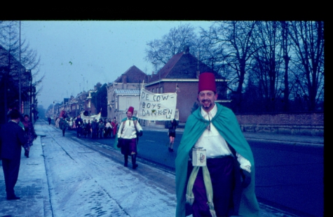 Chirojongens in driekoningenstoet, Melle, 1966