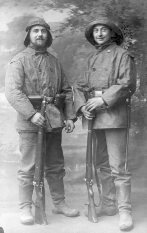 Soldaten van het Duitse bataljon dat op Gontrode gestationeerd was, 1915