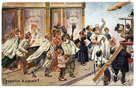 Feest voor de komst van de zeppelin, 1909