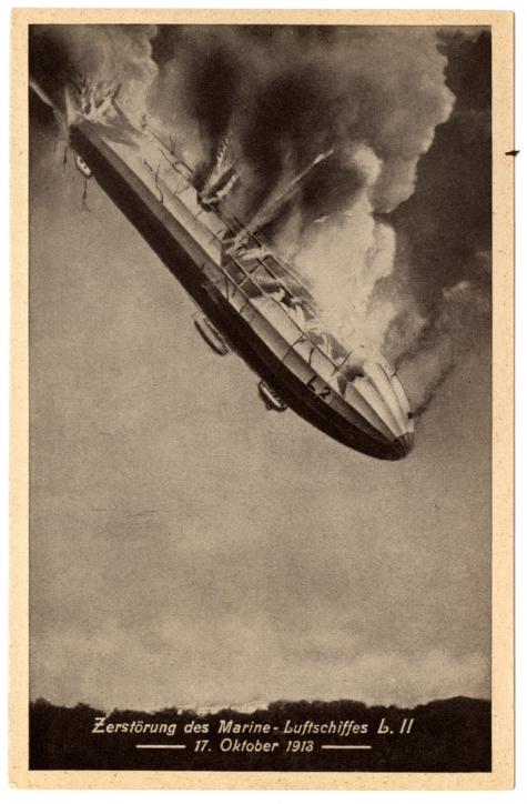 Neerstortende zeppelin, 1913