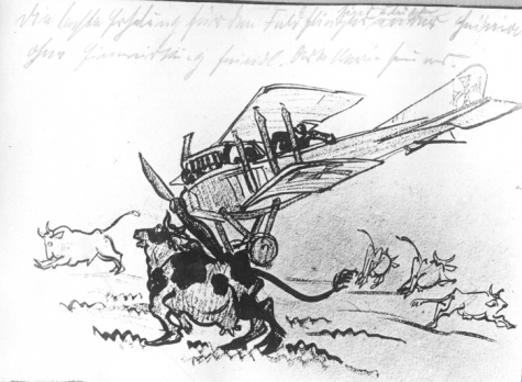 Tekening van Adolf Genth, 1917