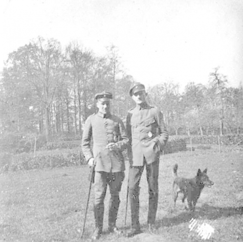 Vliegeniers Stohr en Goldberg van Staffel 13, Sint-Denijs-Westrem, 1917.