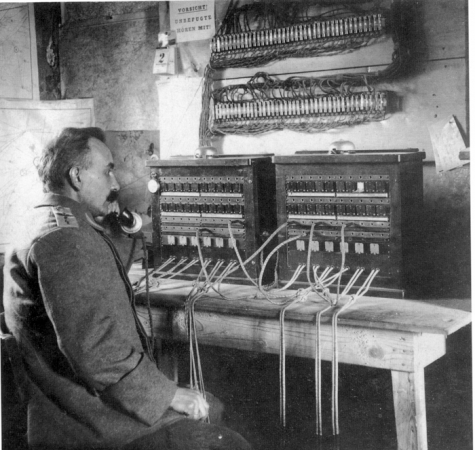 Telefooncentrale tijdens de Eerste Wereldoorlog, 1914