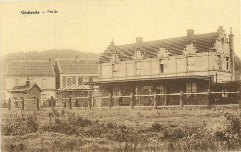 Het station van Gontrode aan het eind van de 19de eeuw
