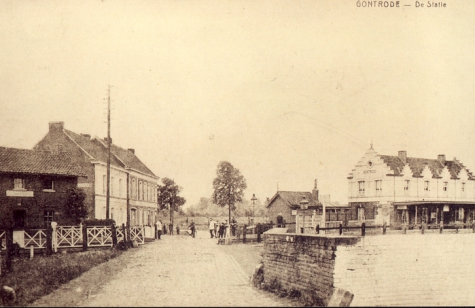 Het oude station van Gontrode, eind 19de eeuw.
