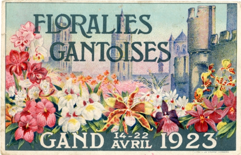 Prentkaart Genste Floraliën, Gent, 1923