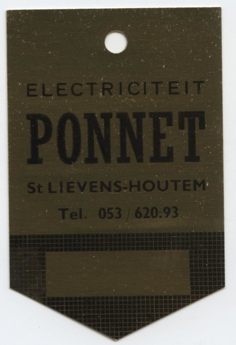 Label elektrowinkel Ponnet, Sint-Lievens-Houtem, 1969-1978