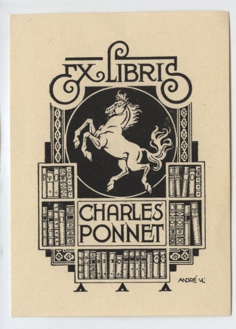 Ex-libris Charles Ponnet, Sint-Lievens-Houtem, 1945-1946