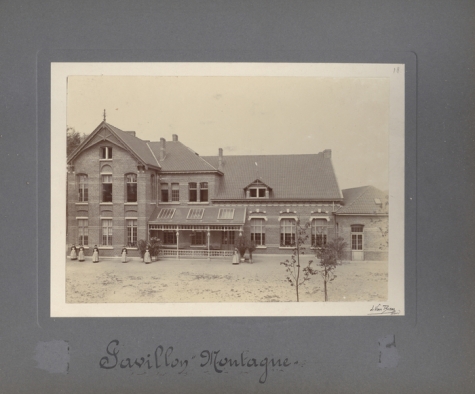 Paviljoen La Montagne, vooraanzicht, Caritasinstituut, Melle, 1910-1915