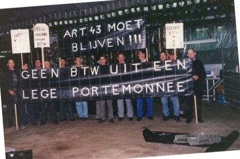 Protest van bloemisten, Lochristi, 1990