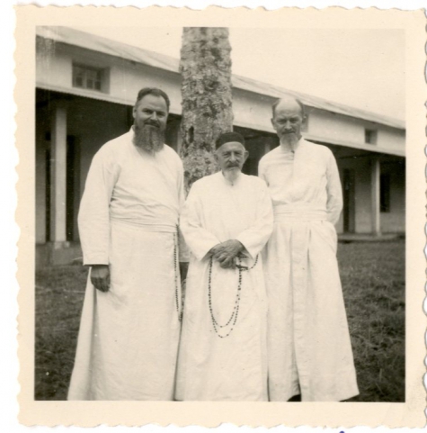 Pater Alfons Mabilde en pater Jacques, Belgisch-Congo, ca. 1954