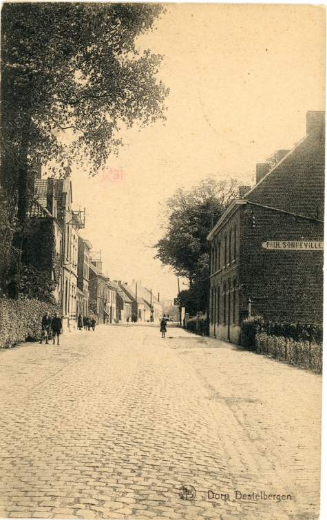 Ansichtkaart van Dorp Destelbergen, begin 20e eeuw
