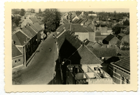 Zicht vanuit de kerktoren, Oosterzele, jaren 1960-1970
