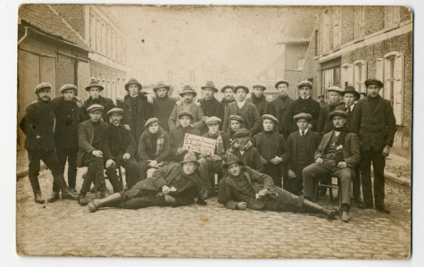 Postkaart met herdenkenis, Oosterzele, 1916